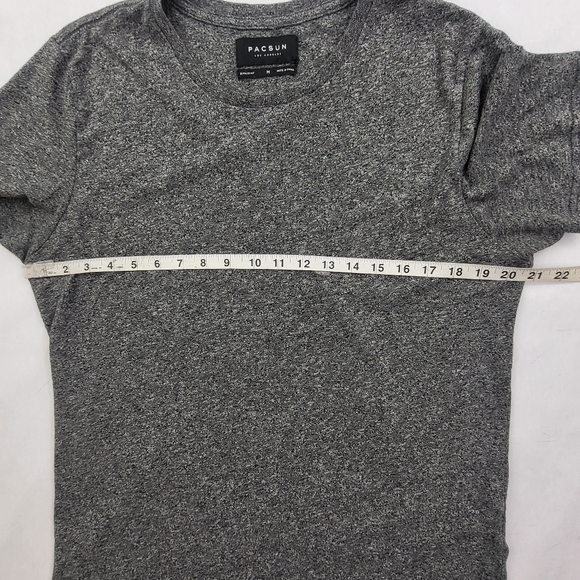 Men's Pacsun Black Marbled Short Sleeve Scallop Fit Shirt M - Picture 7 of 8